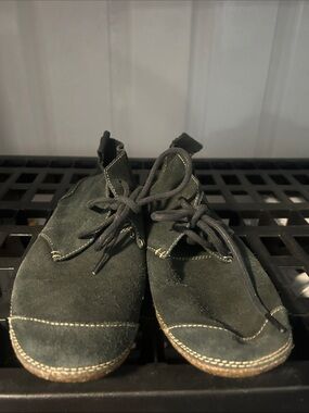 Hush Puppies Dark Green Suede Ankle Booties